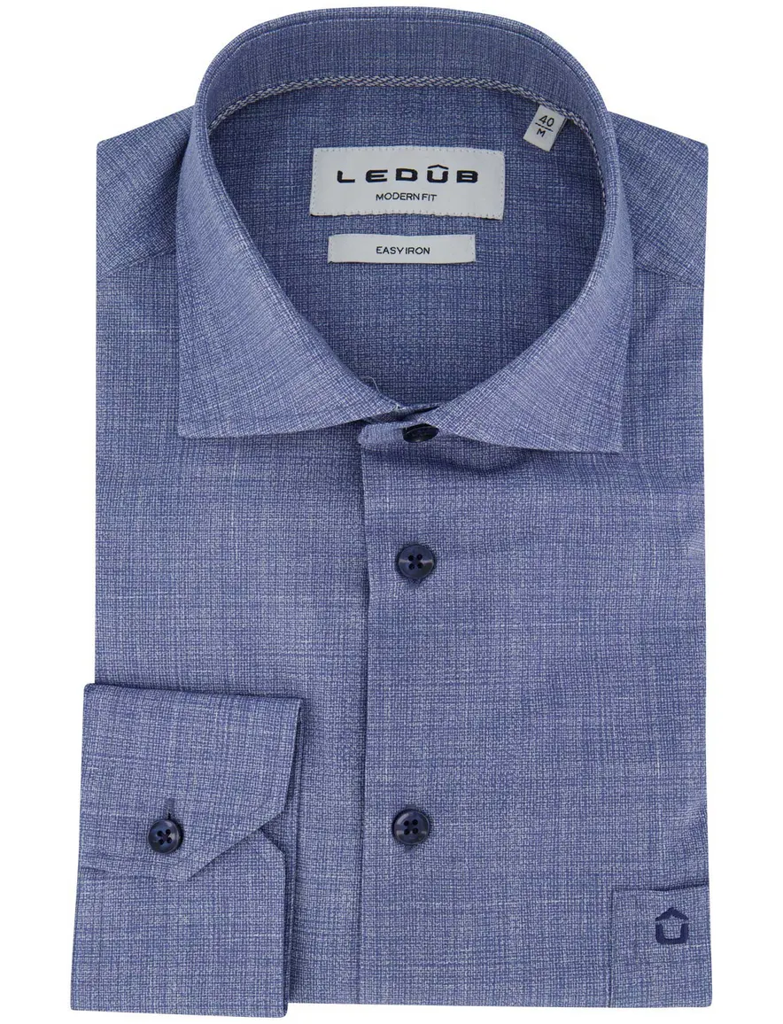 Ledûb overhemd ml 5 blauw