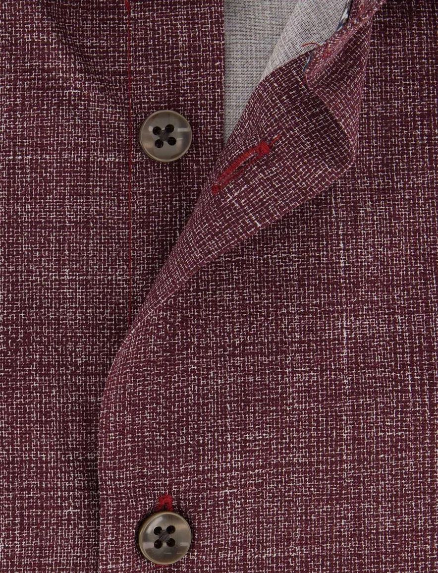 Ledub overhemd aubergine katoen modern fit