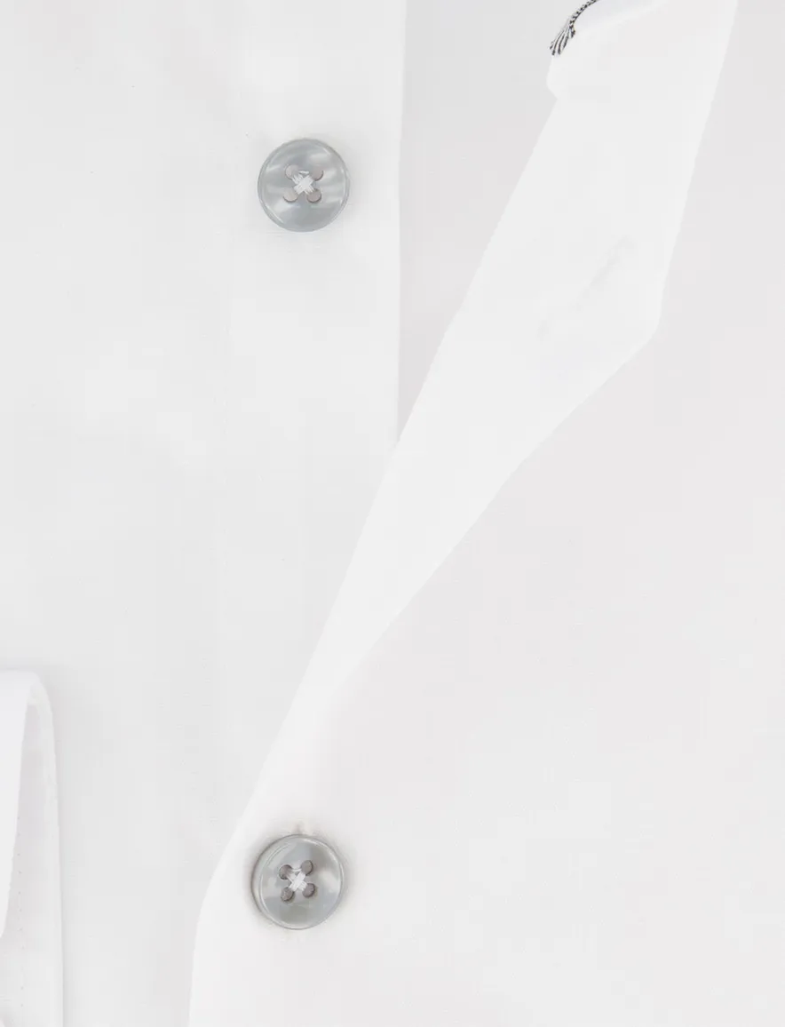 Ledub overhemd modern fit wit katoen