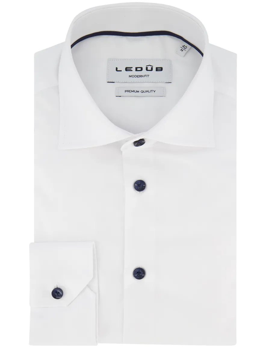 Ledûb overhemd ml 7 wit