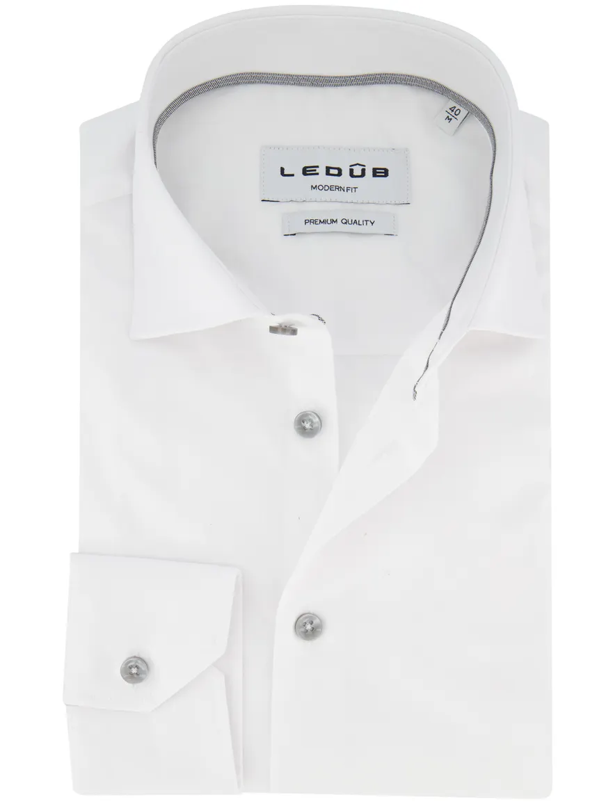 Ledûb overhemd ml 7 wit