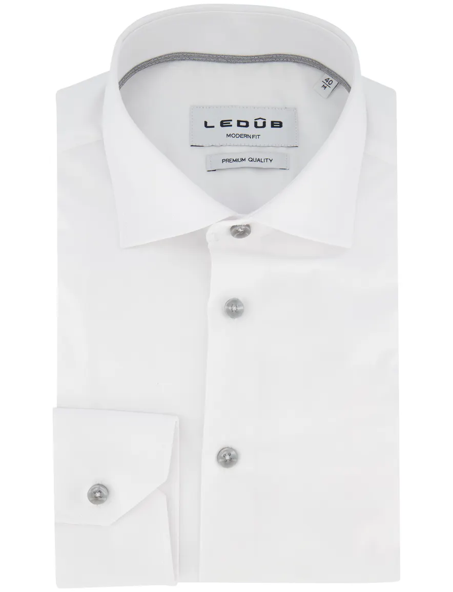 Ledûb overhemd ml 7 wit