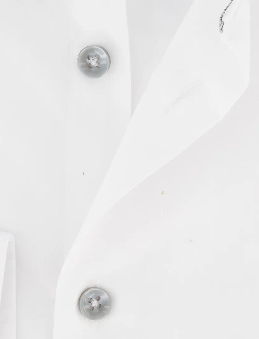 Ledub overhemd modern fit wit katoen