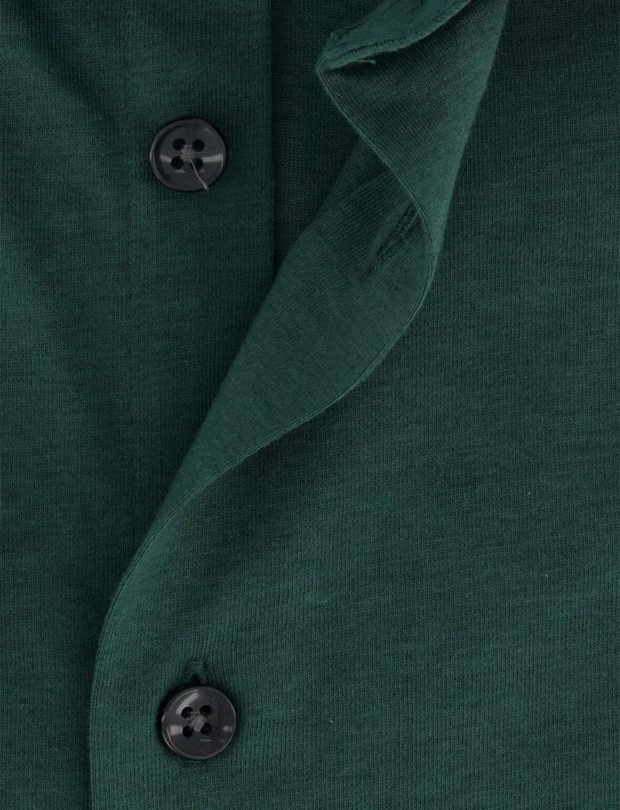 Ledub overhemd modern fit groen katoen