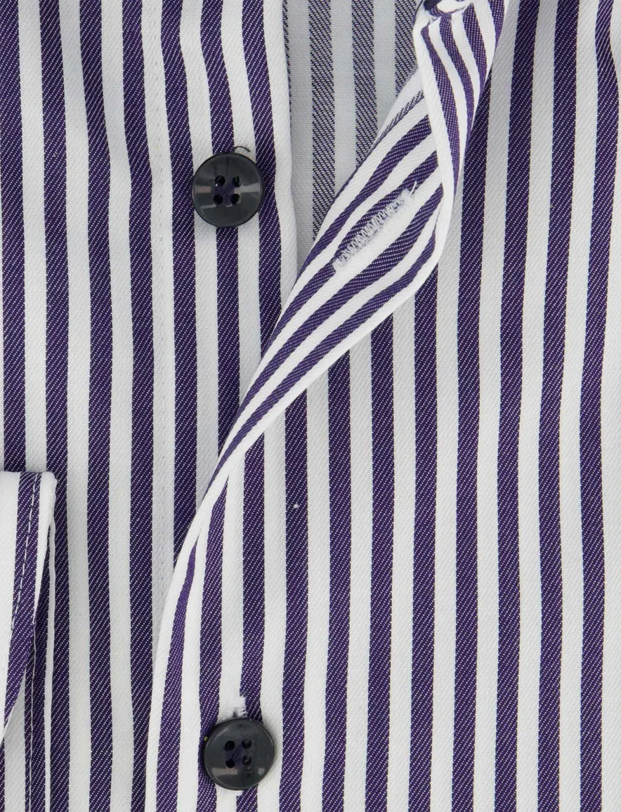 John Miller overhemd donkerblauw wit