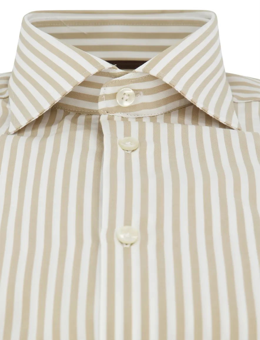 John Miller overhemd ml 7 beige