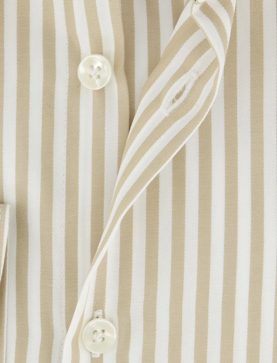 John Miller overhemd ml 7 beige