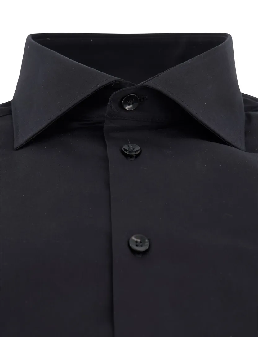 Zwart overhemd John Miller Tailored Fit ml 5