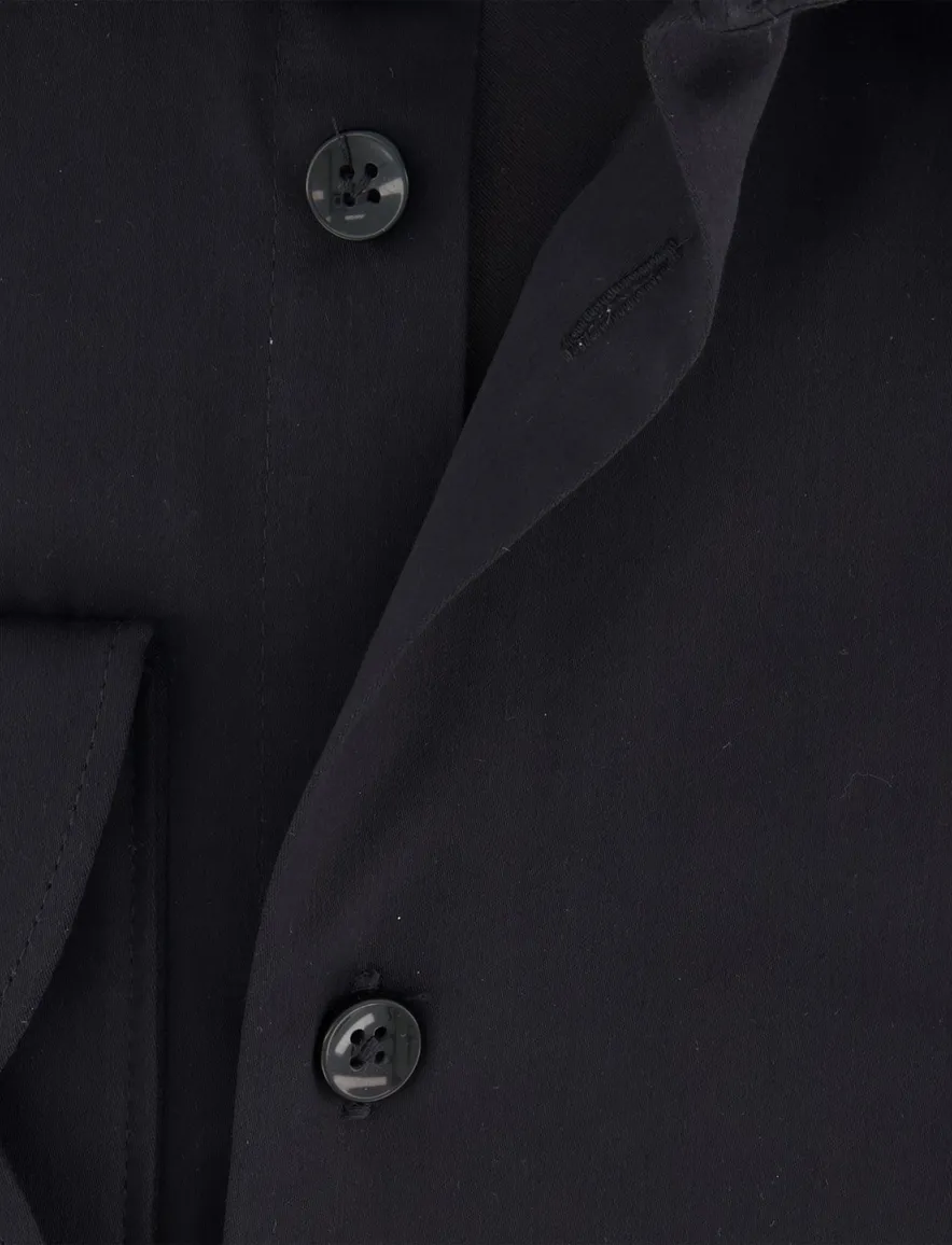 Overhemd John Miller Tailored Fit ml 5 effen zwart