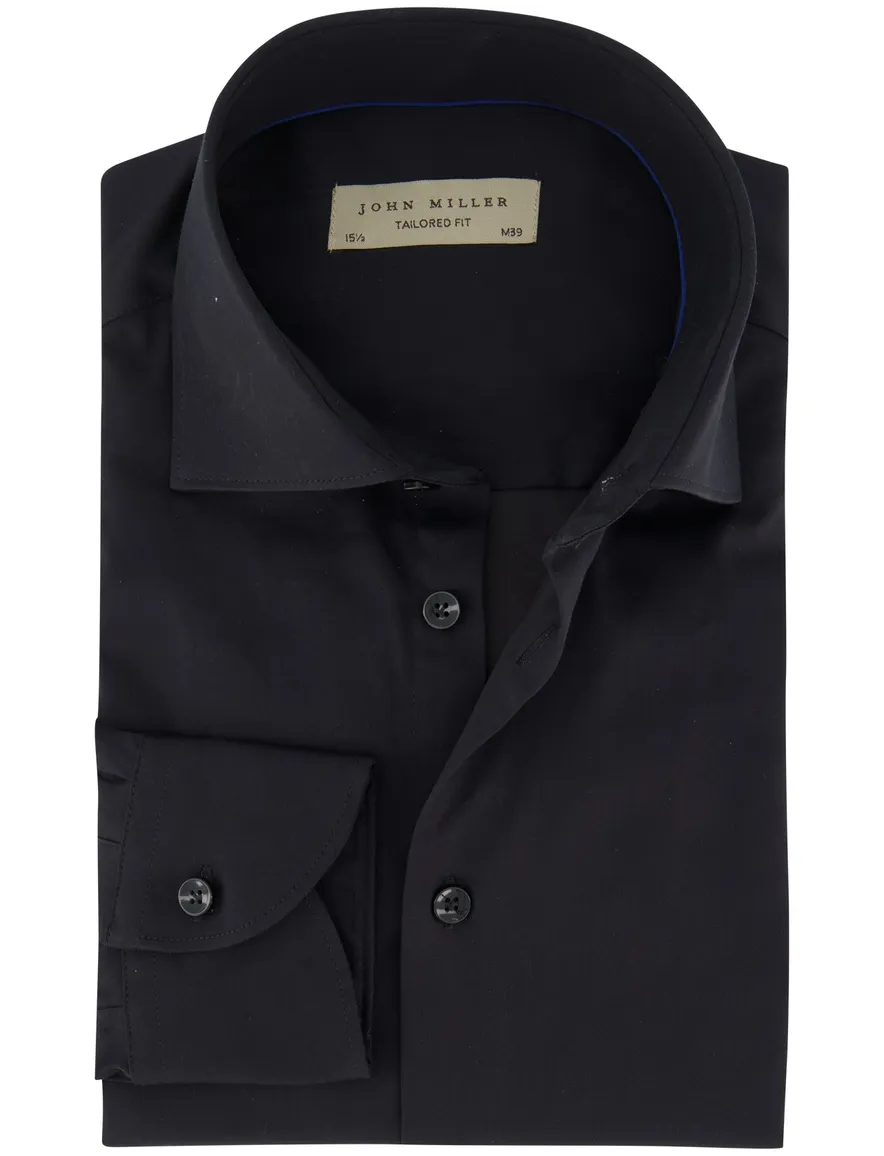 Overhemd John Miller Tailored Fit ml 5 zwart
