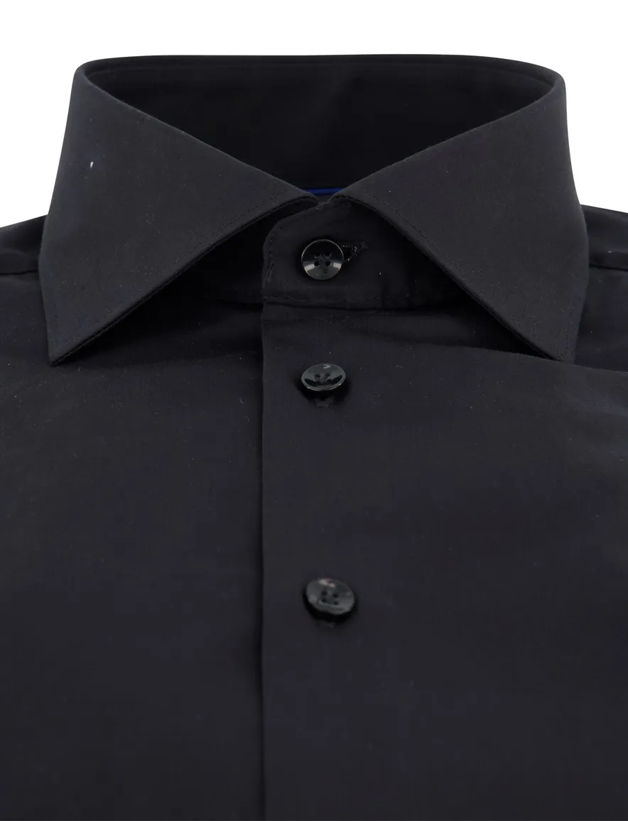 Overhemd John Miller Tailored Fit ml 5 zwart