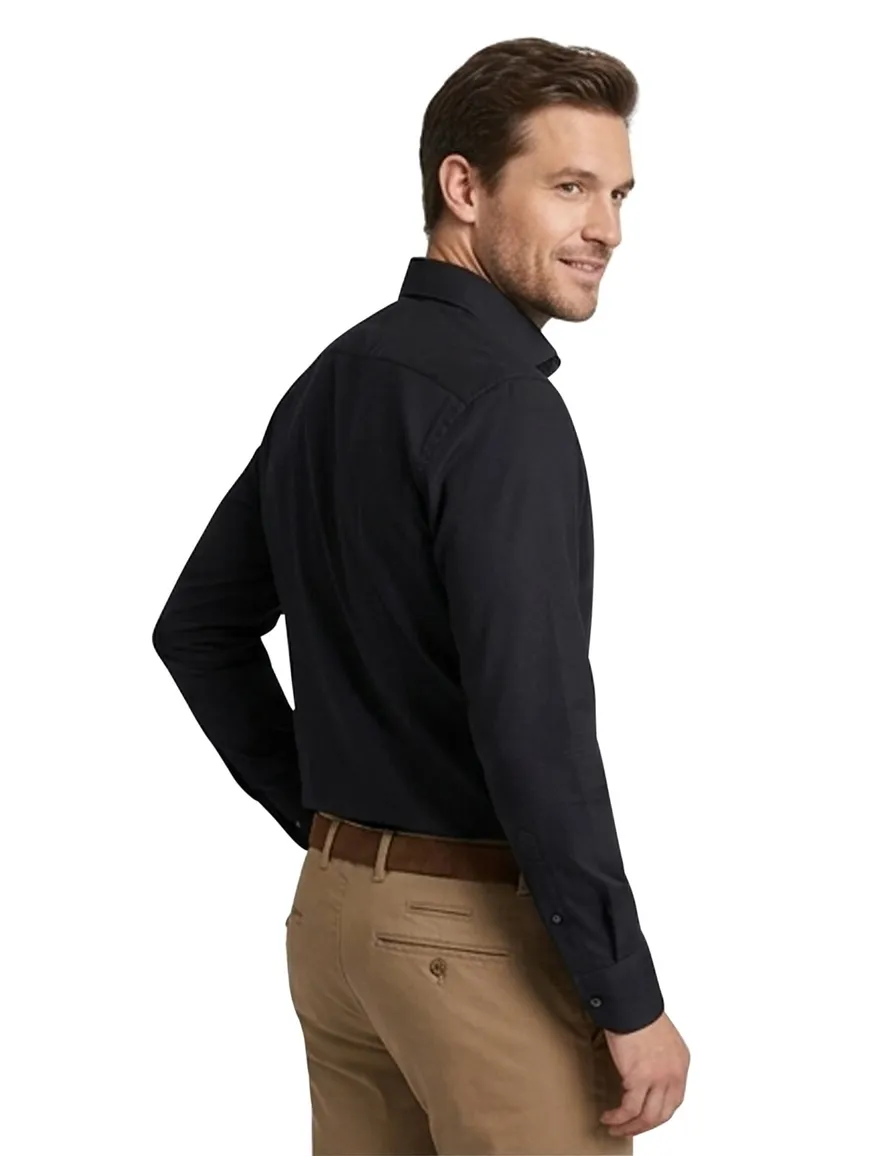 Overhemd John Miller Tailored Fit ml 5 zwart