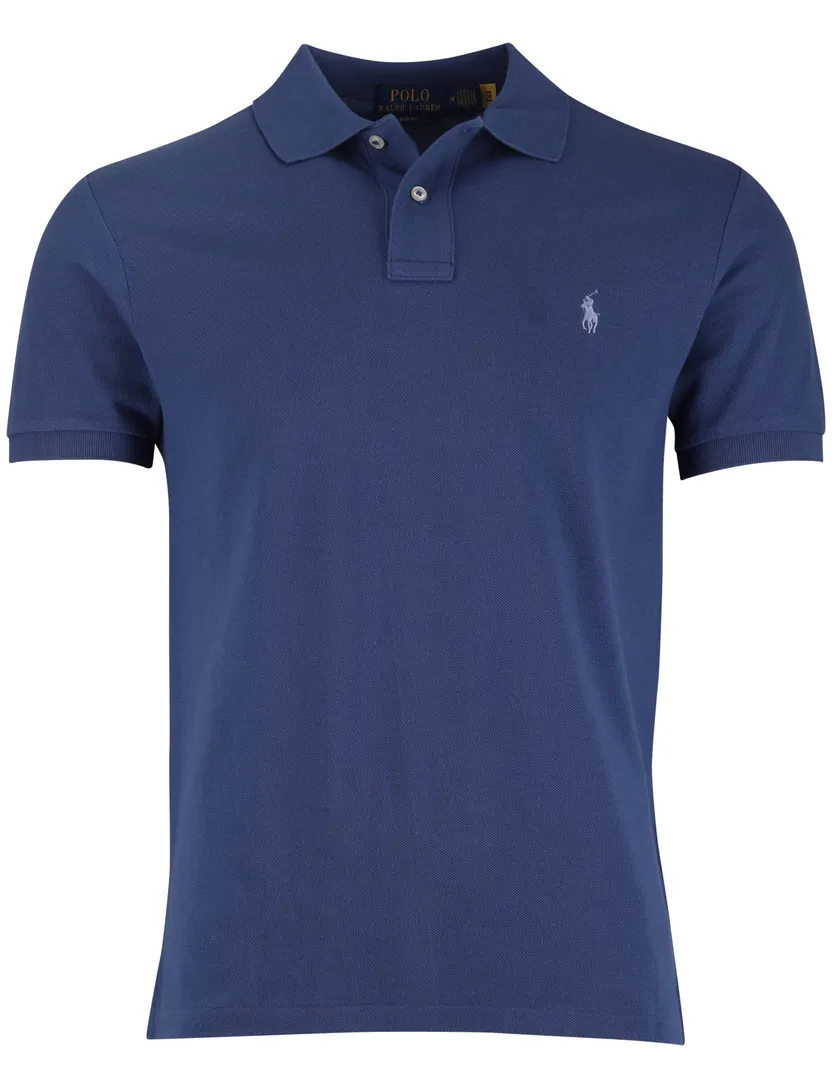 Polo Ralph Lauren poloshirt effen blauw korte mouw