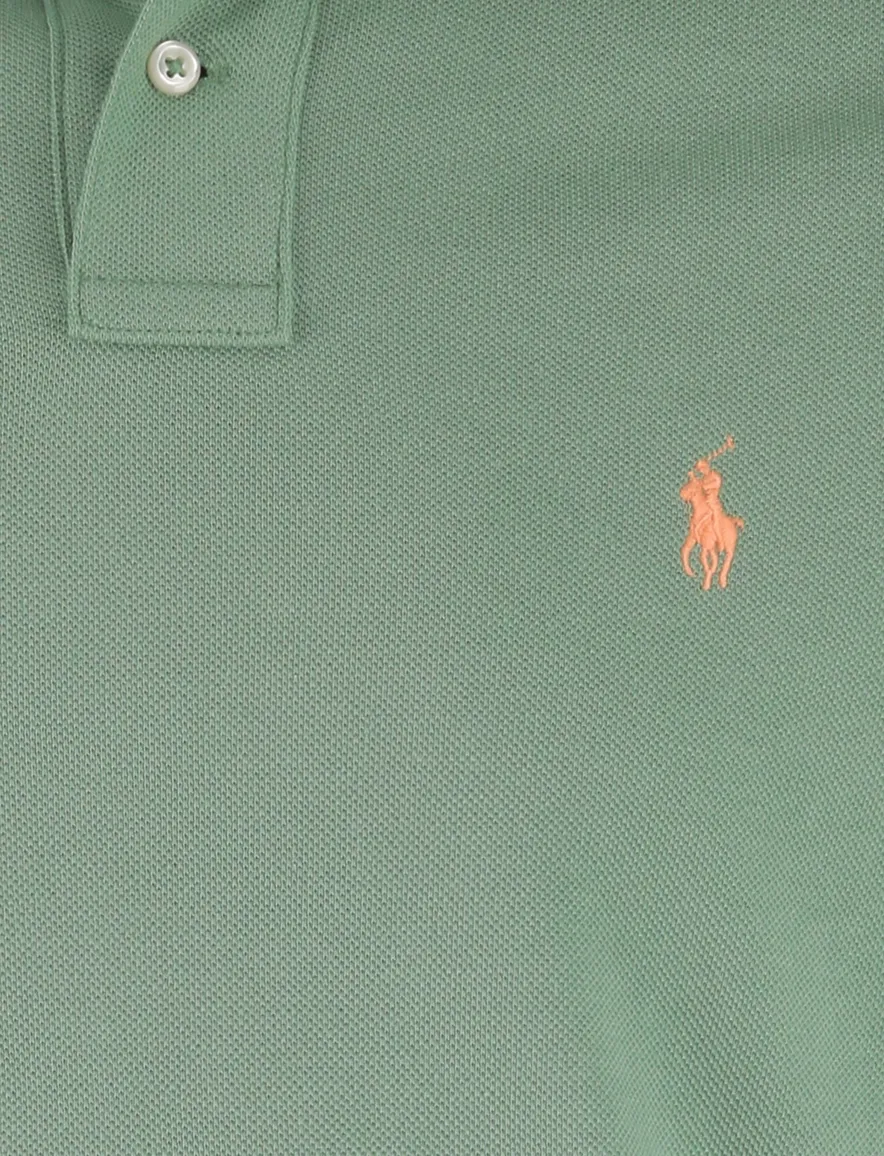 Polo Ralph Lauren groen effen poloshirt korte mouw