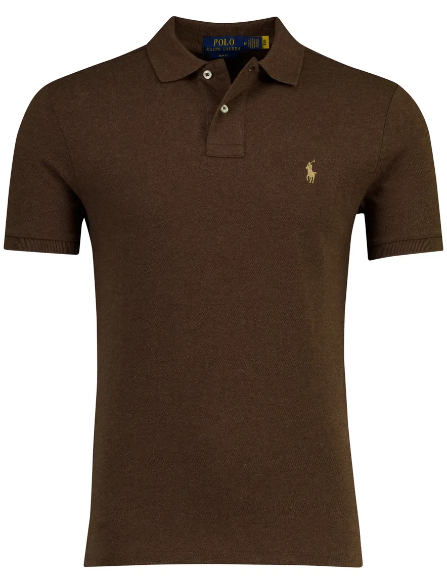 Polo Ralph Lauren poloshirt slim fit bruin pique