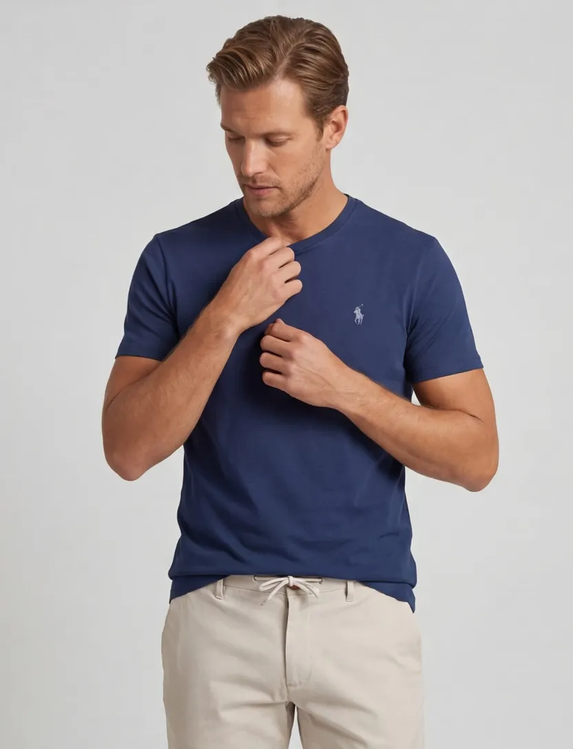 Polo Ralph Lauren normale fit t-shirt blauw effen