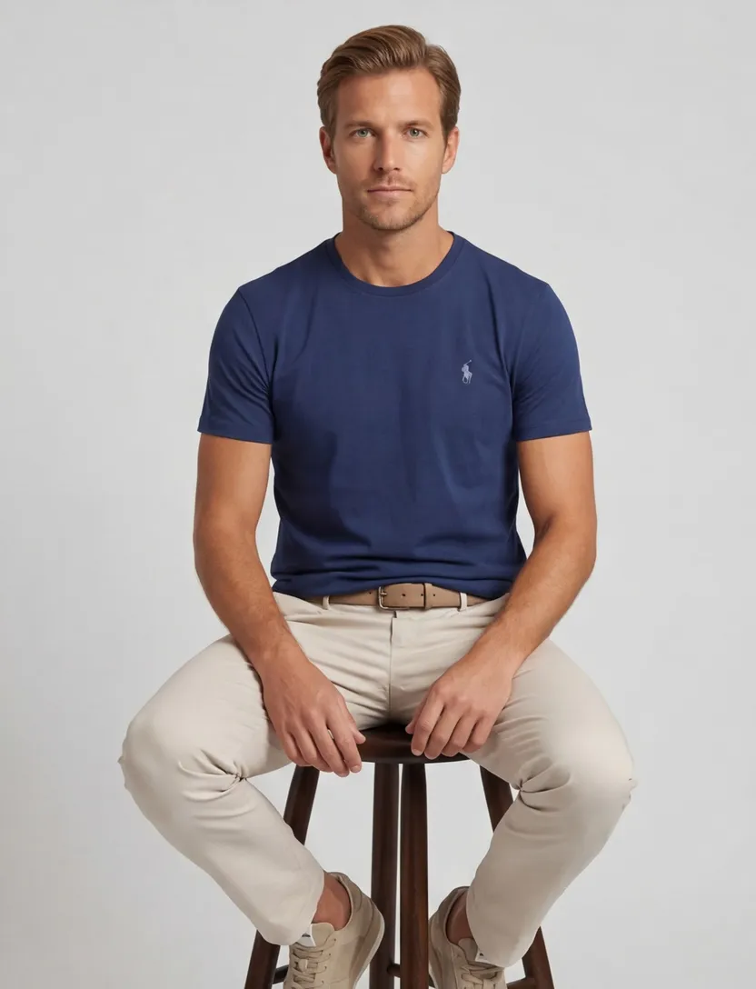 Polo Ralph Lauren normale fit t-shirt blauw effen