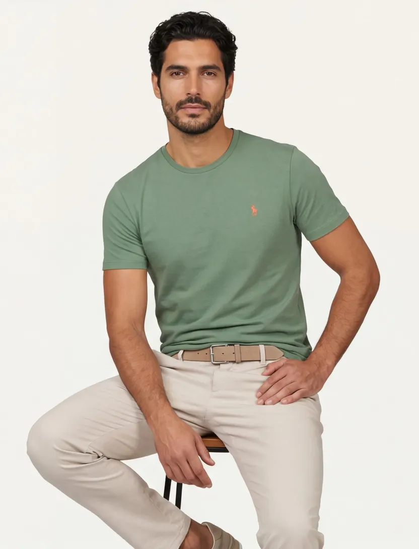 Polo Ralph Lauren normale fit t-shirt effen blauw
