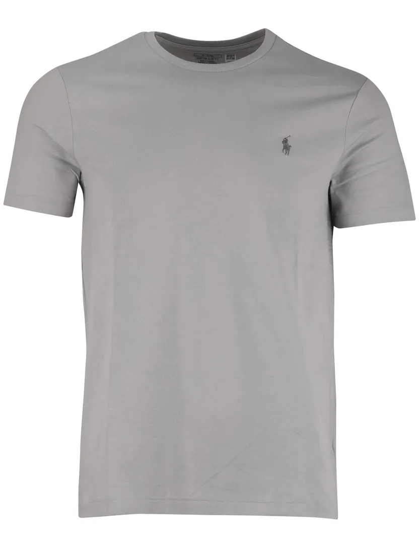 Polo Ralph Lauren effen grijs t-shirt normale fit