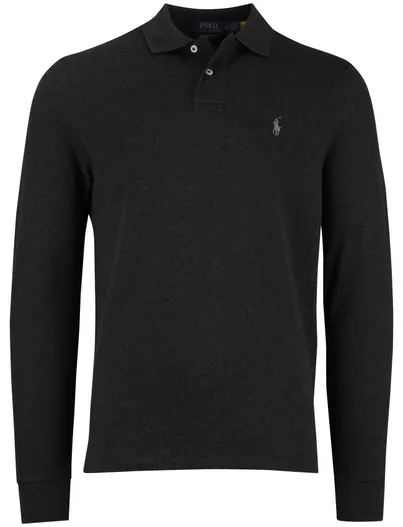 Polo Ralph Lauren Polo Ralph Lauren zwart effen poloshirt normale fit
