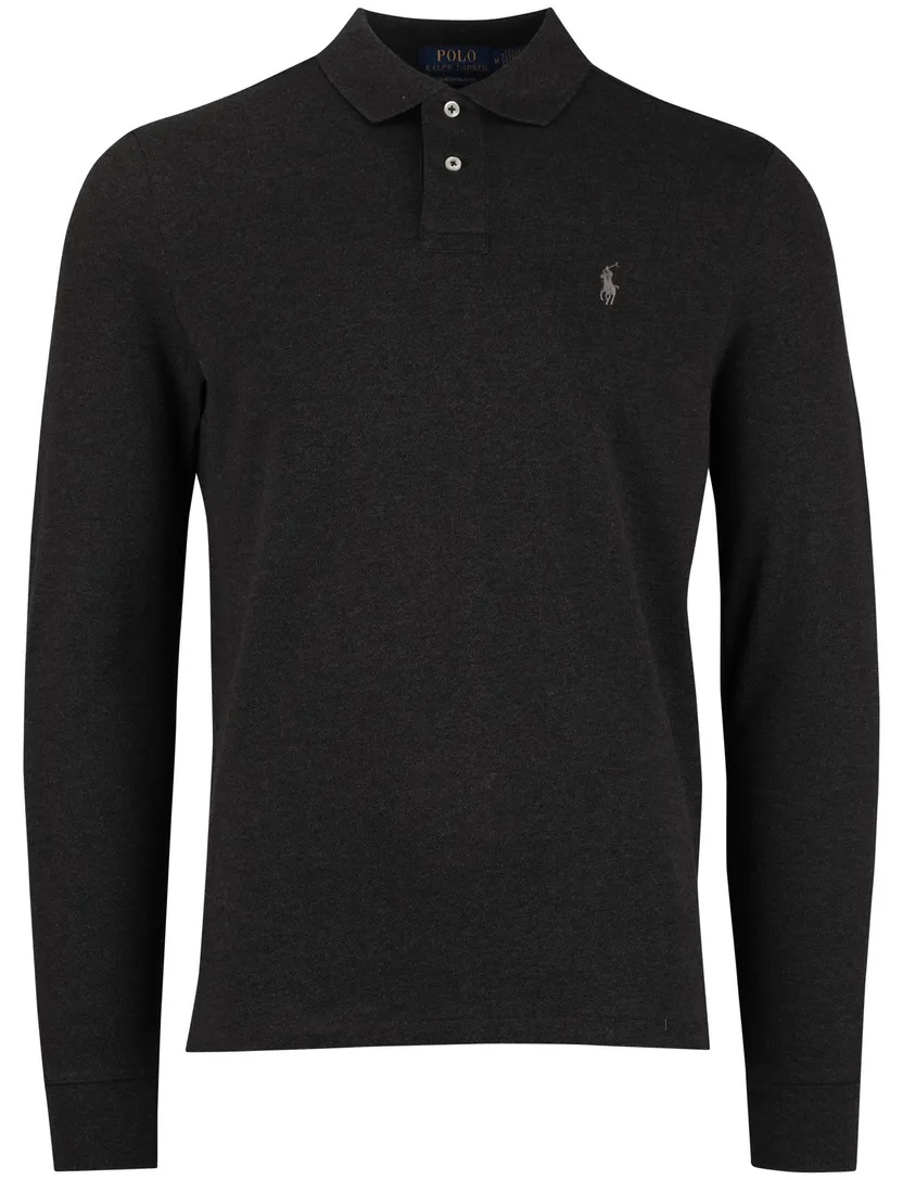 Polo Ralph Lauren effen zwart normale fit poloshirt