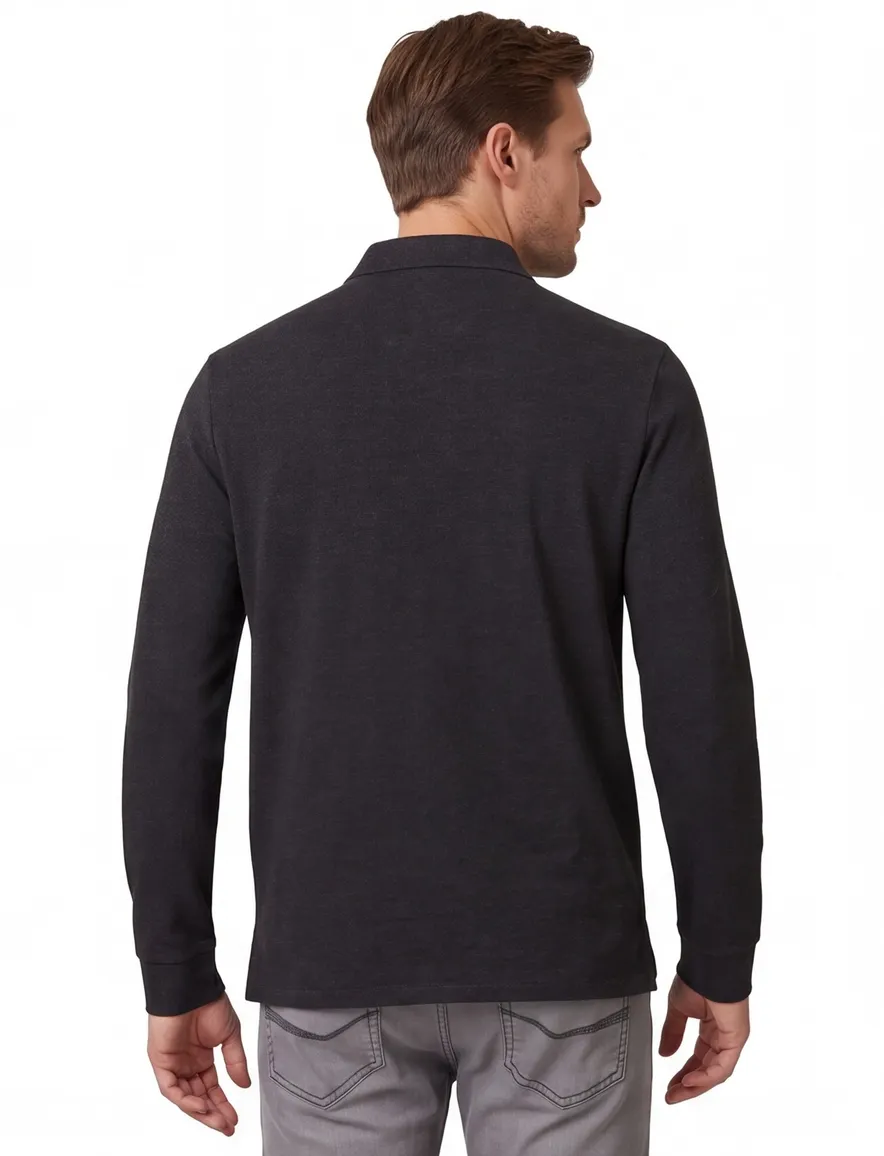 Polo Ralph Lauren zwart effen poloshirt normale fit