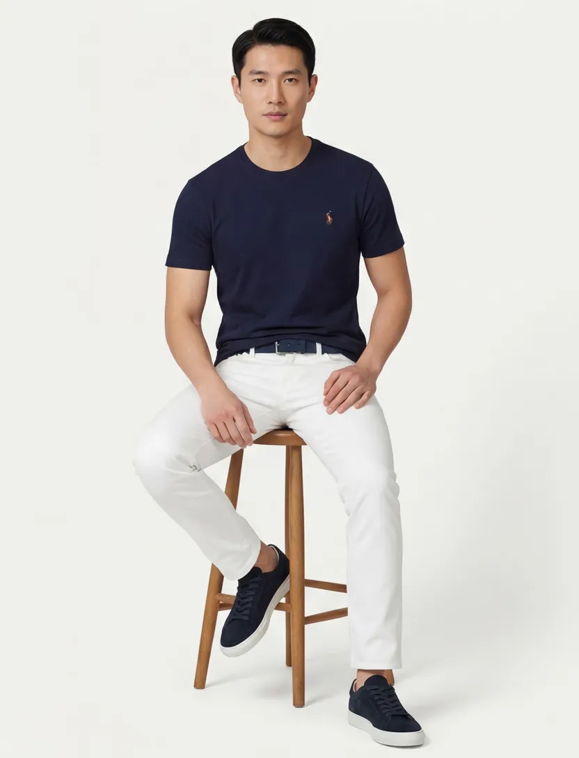 Polo Ralph Lauren effen donkerblauw t-shirt