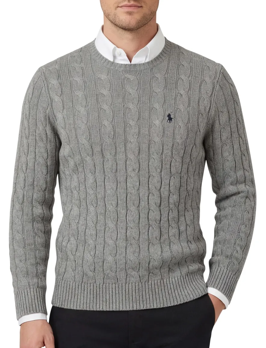 Polo Ralph Lauren trui effen grijs normale fit