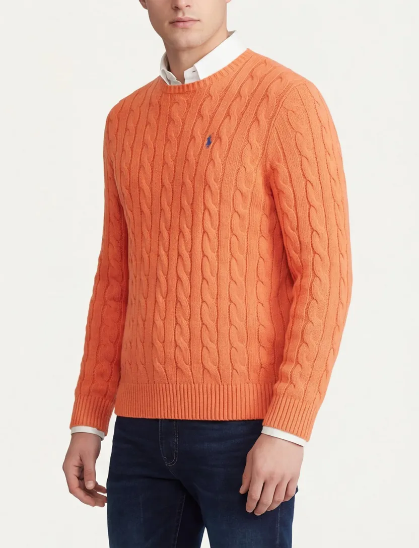Polo Ralph Lauren trui normale fit effen oranje