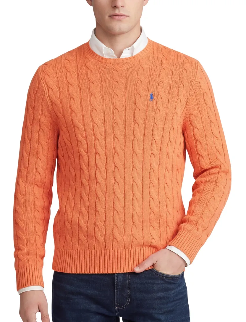 Polo Ralph Lauren trui normale fit effen oranje
