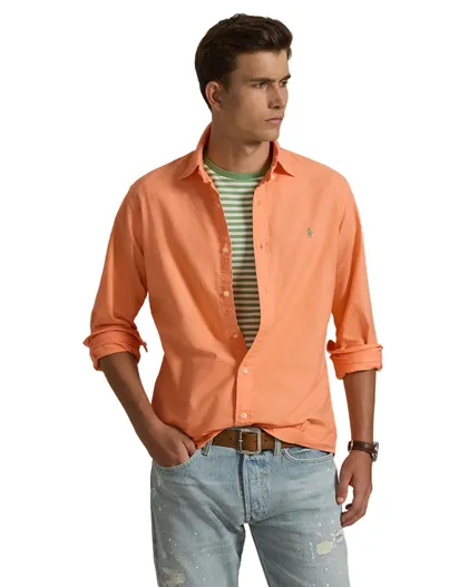 Polo Ralph Lauren Oranje Polo Ralph Lauren overhemd Custom Fit kaatoen