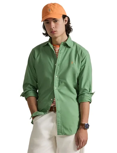 Polo Ralph Lauren Groene Polo Ralph Lauren casual overhemd katoen