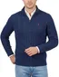 Polo Ralph Lauren trui blauw effen normale fit half zip