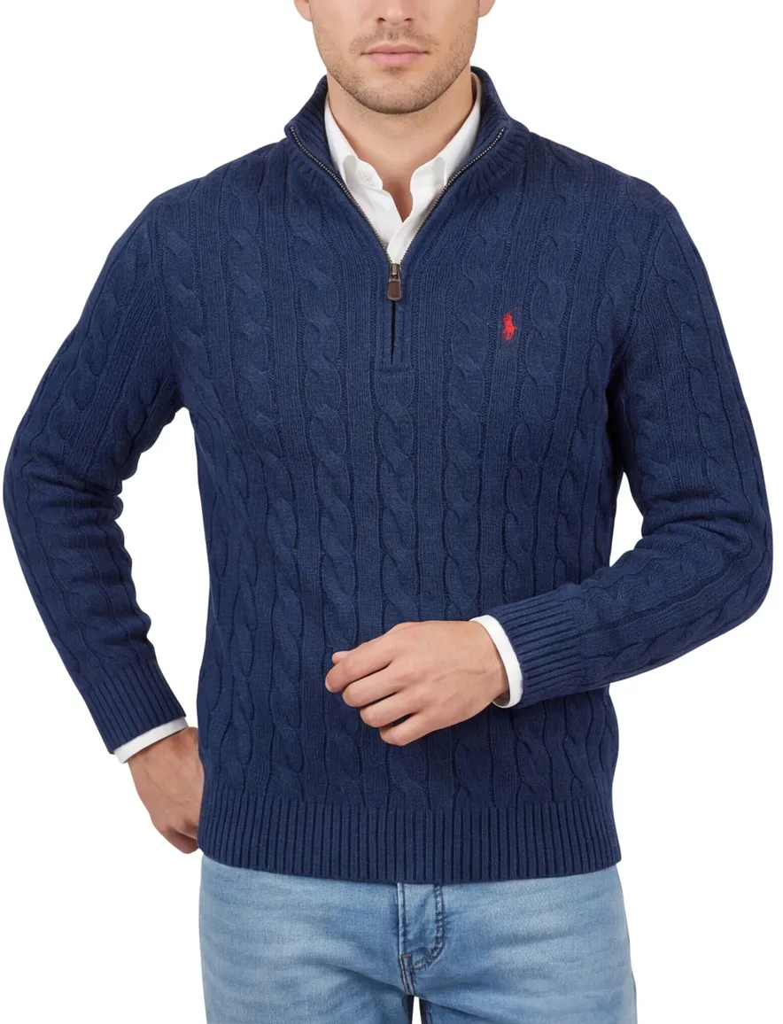 Polo Ralph Lauren trui half zip donkerblauw
