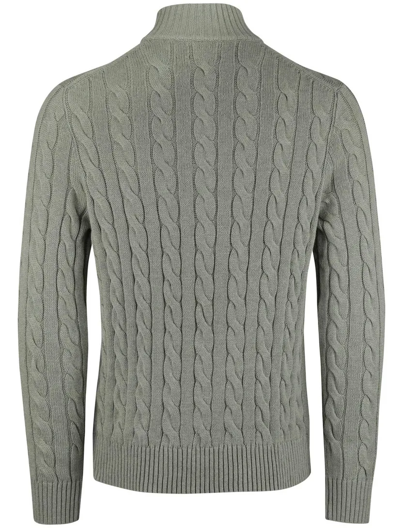 Kabeltrui Polo Ralph Lauren groen half zip