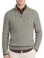 Polo Ralph Lauren Half Zip groen kabeltrui