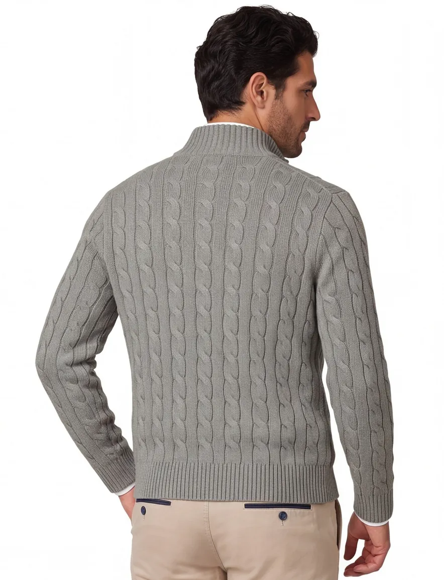 Polo Ralph Lauren Half Zip groen kabeltrui
