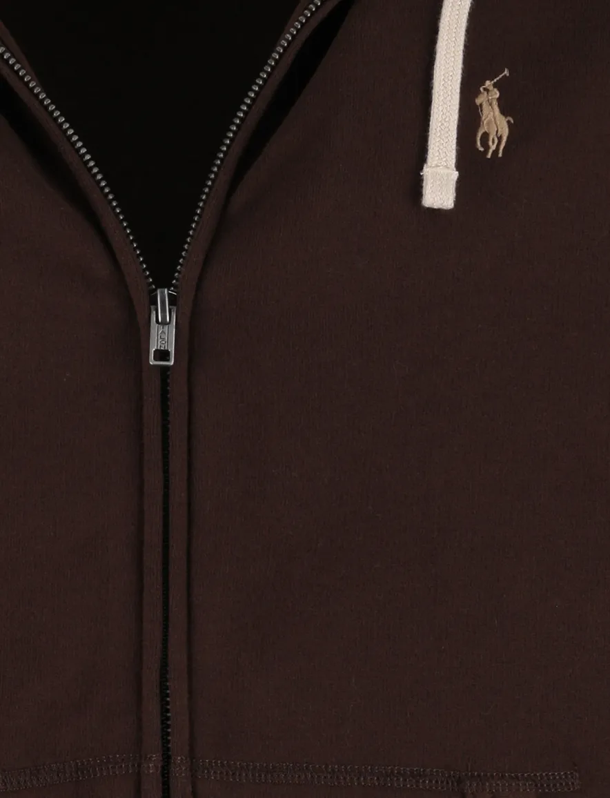 Polo Ralph Lauren vest bruin effen normale fit