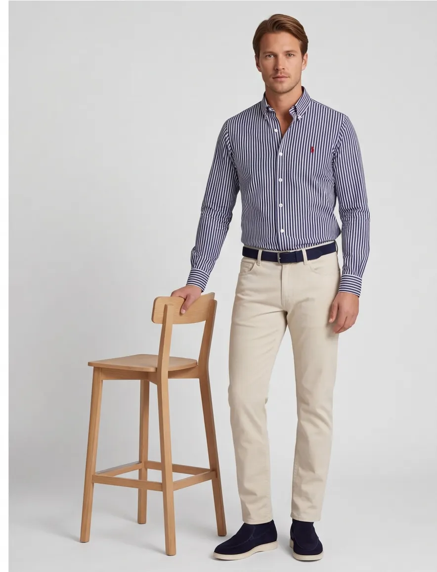 Polo Ralph Lauren overhemd donkerblauw