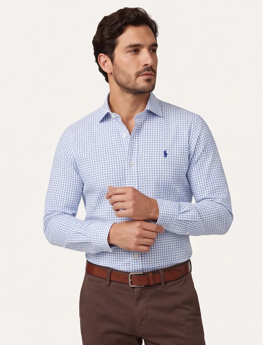 Polo Ralph Lauren overhemd wit blauw
