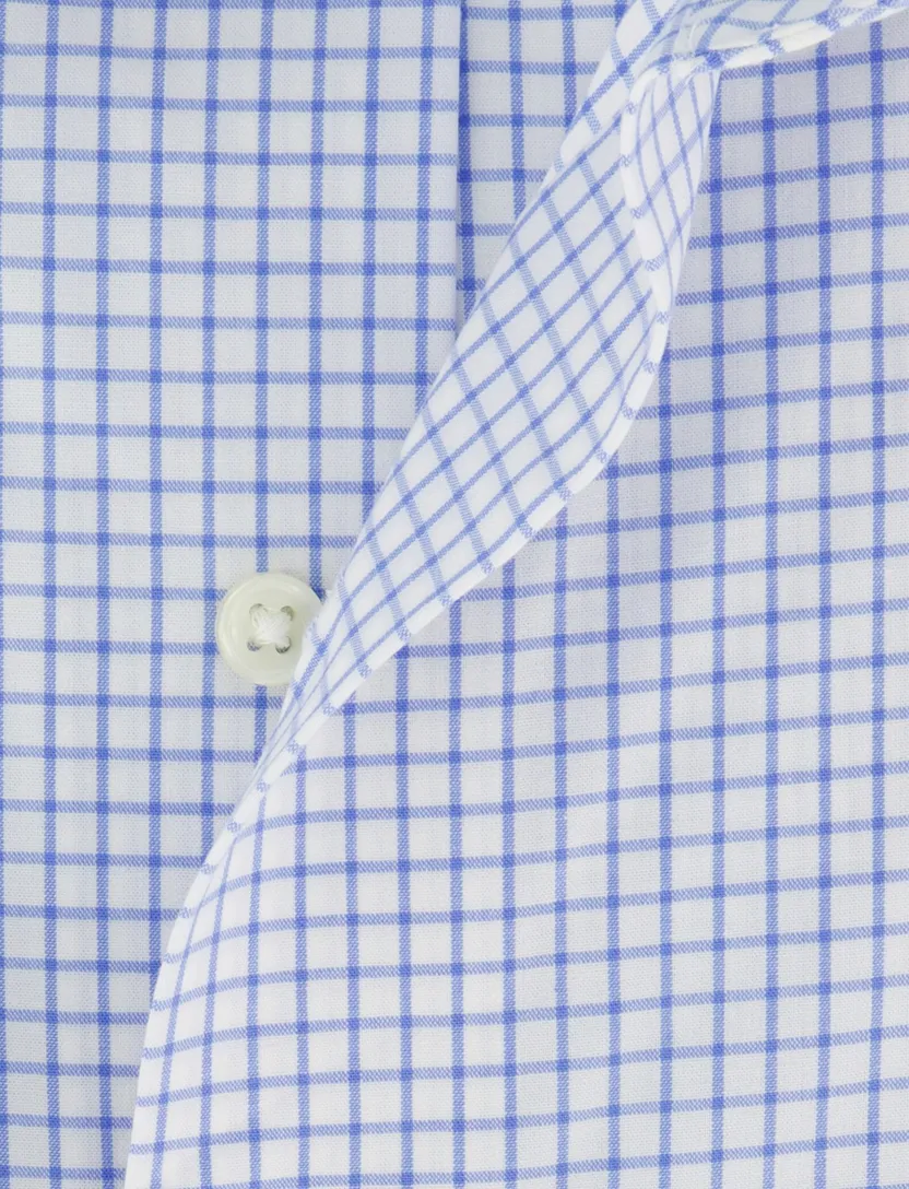 Overhemd Polo Ralph Lauren Custom Fit Blauw wit geruit katoen