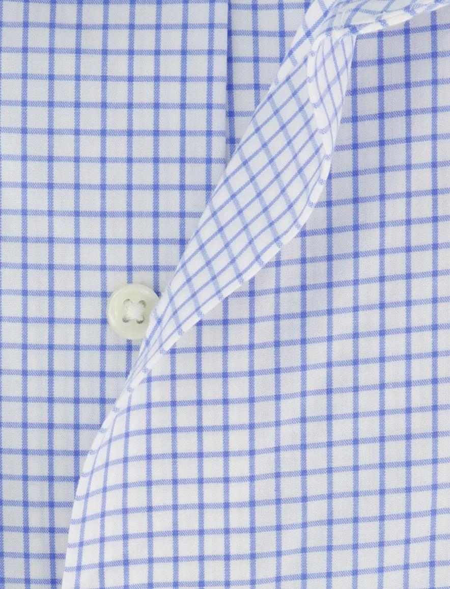 Polo Ralph Lauren Custom Fit Overhemd Blauw wit katoen geruit