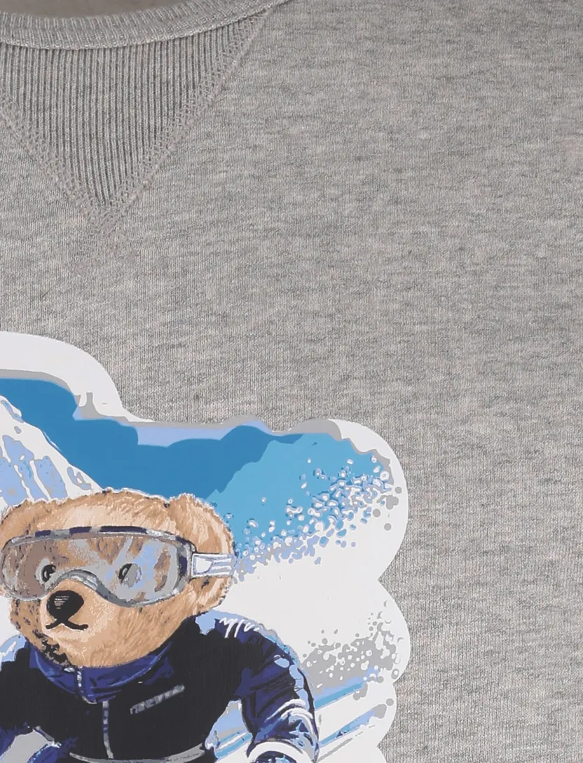 Trui Polo Ralph Lauren Bear grijs met opdruk