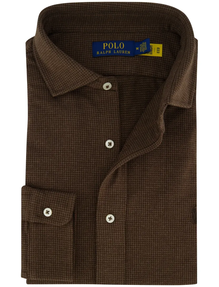 Overhemd Polo Ralph Lauren Bruin geprint katoen witte knoop