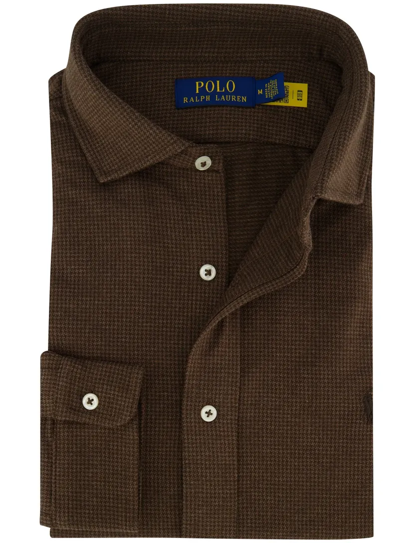 Polo Ralph Lauren bruin geprint overhemd katoen