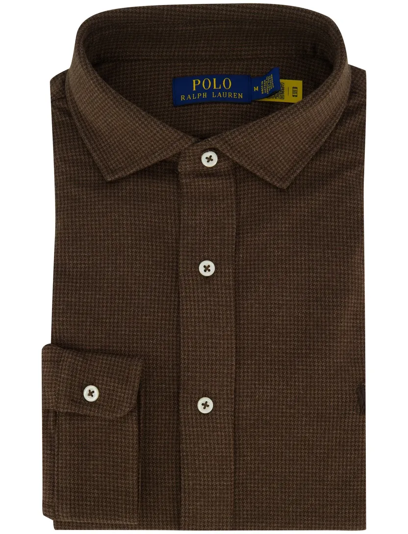 Polo Ralph Lauren bruin geprint overhemd katoen