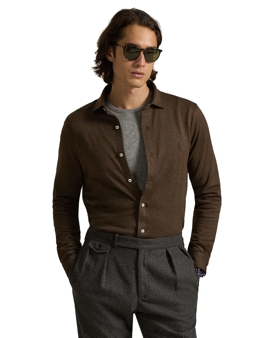 Polo Ralph Lauren overhemd bruin geprint
