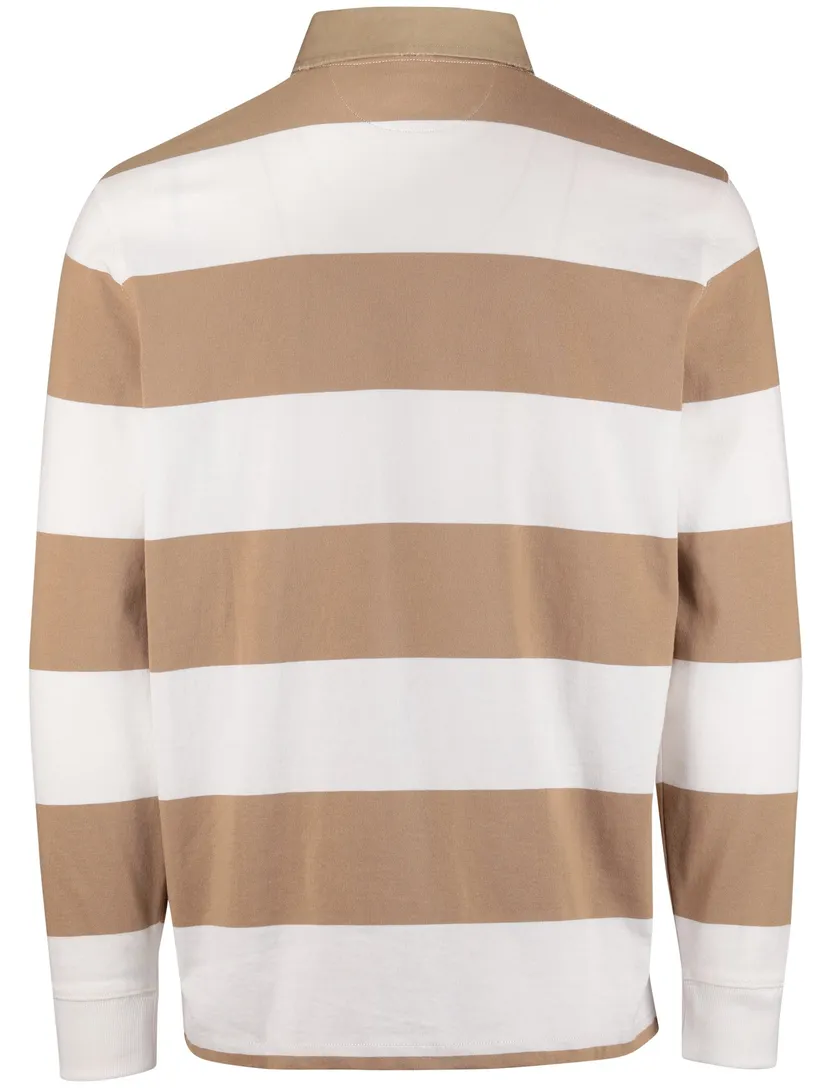 Polo Ralph Lauren poloshirt wit bruin gestreept katoen