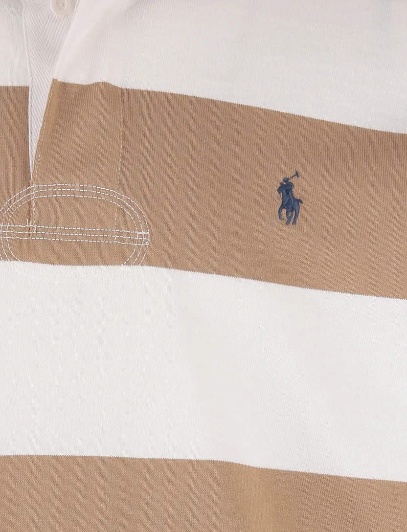 Polo Ralph Lauren poloshirt wit bruin gestreept katoen