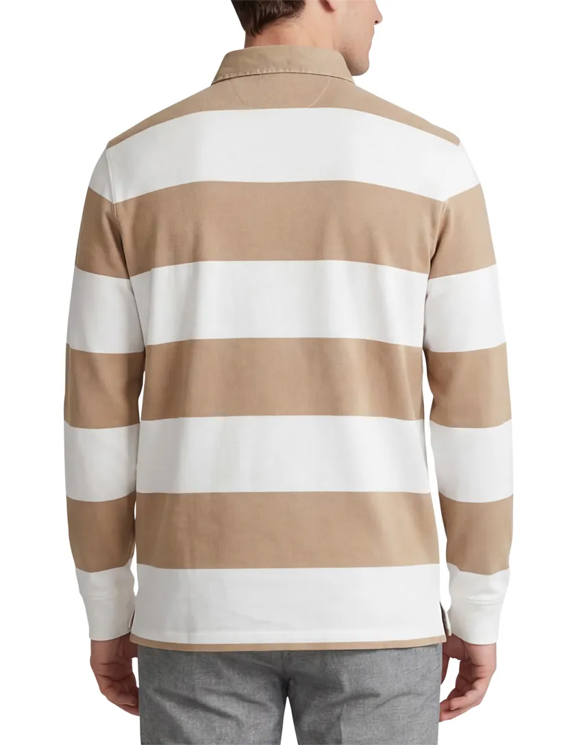 Polo Ralph Lauren poloshirt wit bruin gestreept katoen
